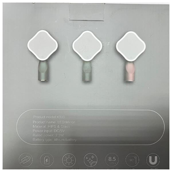 Зеркало для макияжа LED Mirror X300 Односторонняя/ Бежевый photo 4