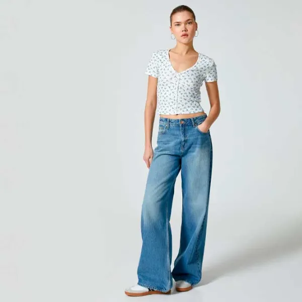 Tricou pentru femei Koton 4SAL10064IK 98% bumbac, 2% elastan/ White photo 3