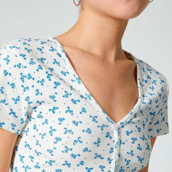 Tricou pentru femei Koton 4SAL10064IK 98% bumbac, 2% elastan/ White photo 5