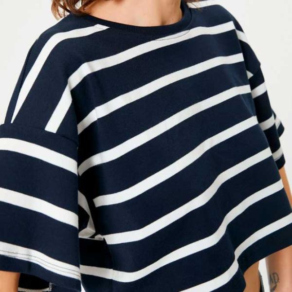 Tricou pentru femei Koton 4SAK50330EK 100% bumbac/ Navy photo 5