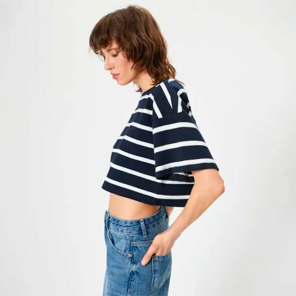 Tricou pentru femei Koton 4SAK50330EK 100% bumbac/ Navy photo 2