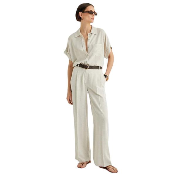 Cămașă pentru femei Koton 4SAK60026PW XL/ Beige photo 2 Cămașă pentru femei Koton 4SAK60026PW XL/ Beige photo 2