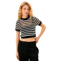 Tricou pentru femei Koton 4SAL10067IK 40% bumbac/ White