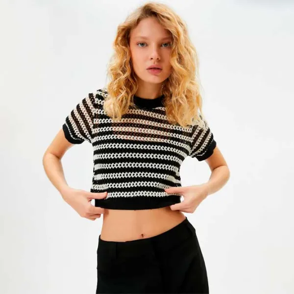 Tricou pentru femei Koton 4SAL10067IK 40% bumbac/ White photo 3