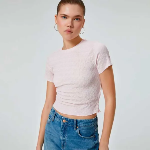 Tricou pentru femei Koton 4SAL10128IK 100% poliester/ Pink photo 2