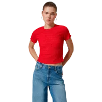 Футболка для женщин Koton 4SAL10128IK 100% полиэстер/ Красный