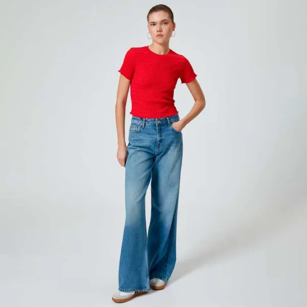 Tricou pentru femei Koton 4SAL10128IK 100% poliester/ Red photo 3 Tricou pentru femei Koton 4SAL10128IK 100% poliester/ Red photo 3