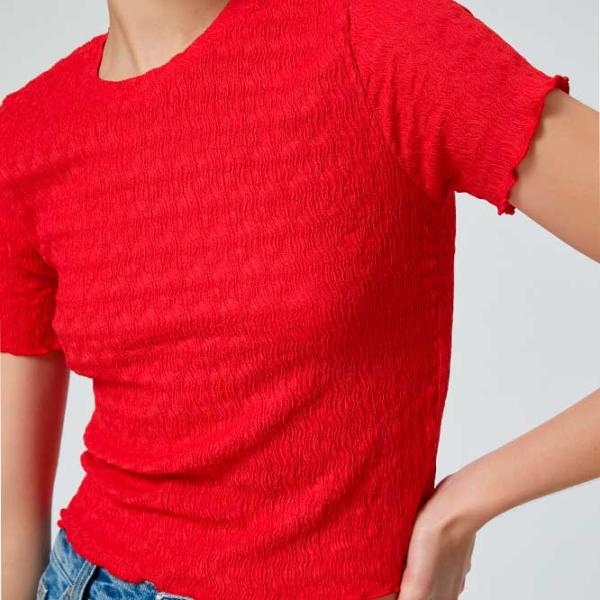 Tricou pentru femei Koton 4SAL10128IK 100% poliester/ Red photo 5 Tricou pentru femei Koton 4SAL10128IK 100% poliester/ Red photo 5