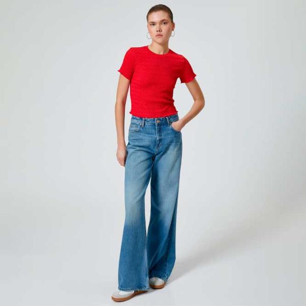 Tricou pentru femei Koton 4SAL10128IK 100% poliester/ Red photo 3