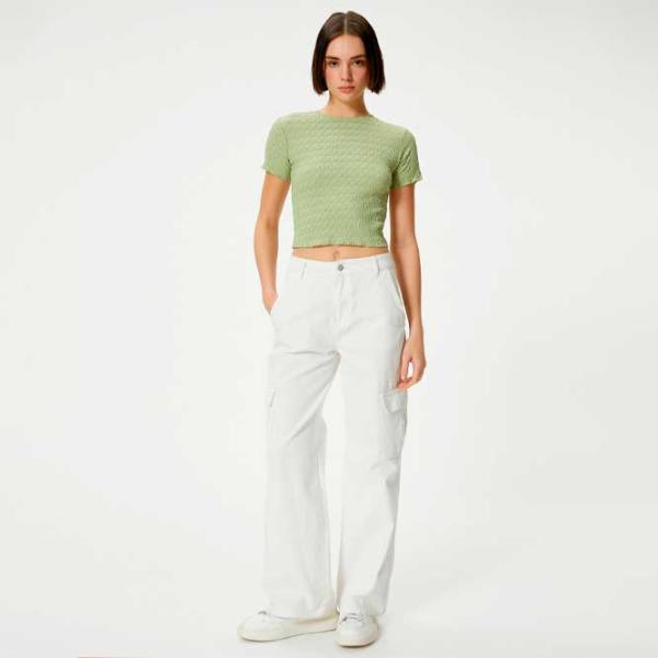 Футболка для женщин Koton 4SAL10128IK 100% полиэстер/ Хаки photo 3