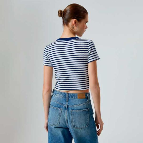 Tricou pentru femei Koton 4SAL10190IK 35% vâscoză/ White photo 4