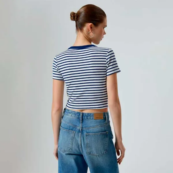 Tricou pentru femei Koton 4SAL10190IK 35% vâscoză/ White photo 4 Tricou pentru femei Koton 4SAL10190IK 35% vâscoză/ White photo 4