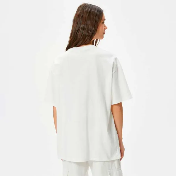 Tricou pentru femei Koton 4SAL10049IK 100% bumbac/ White photo 4