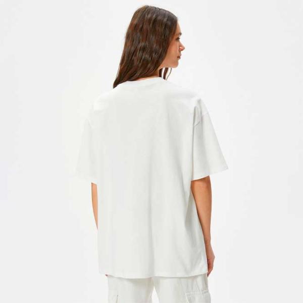 Tricou pentru femei Koton 4SAL10049IK 100% bumbac/ White photo 4