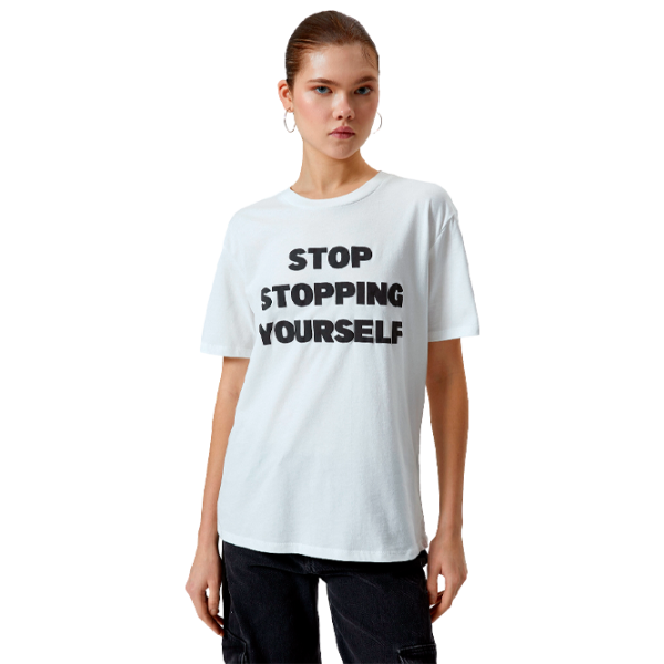 Tricou pentru femei Koton 4SAL10628IK 100% bumbac/ White photo 1