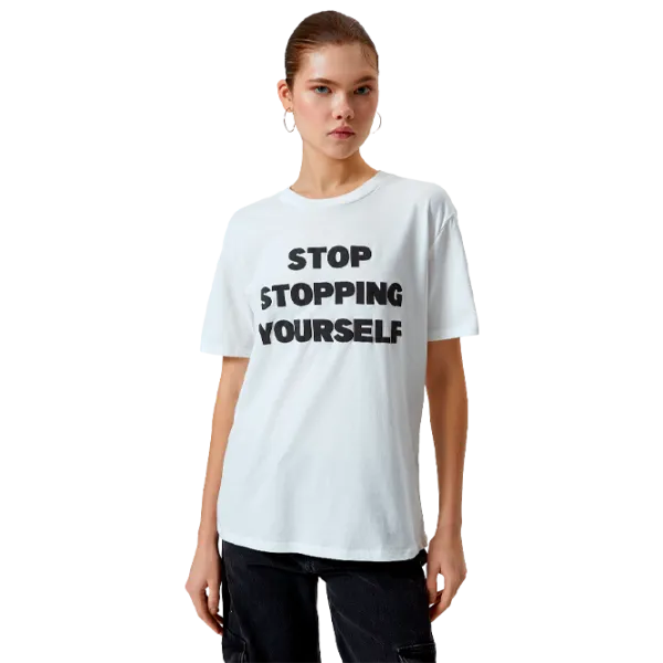 Tricou pentru femei Koton 4SAL10628IK 100% bumbac/ White photo 1