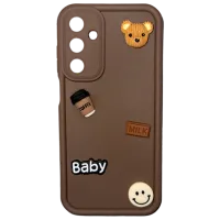 Чехол для смартфона Samsung Galaxy A25 EVO/ Back/ ТПУ/ Белый Коричневый