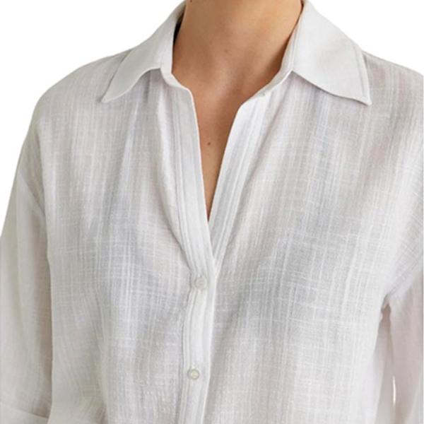 Cămașă pentru femei Koton 4SAK60022PW XL/ White photo 4 Cămașă pentru femei Koton 4SAK60022PW XL/ White photo 4