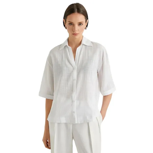 Cămașă pentru femei Koton 4SAK60022PW XXL/ White photo 1
