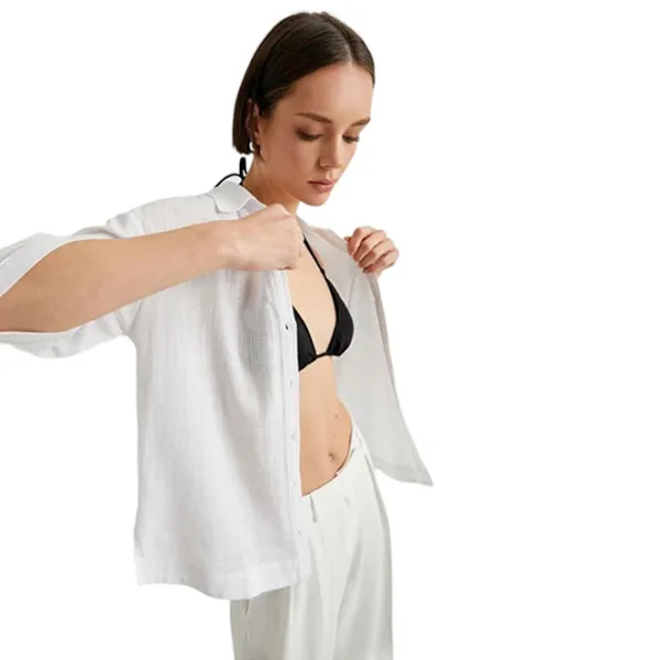 Cămașă pentru femei Koton 4SAK60022PW XXL/ White photo 5