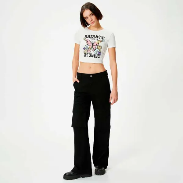 Tricou pentru femei Koton 4SAL10605IK 100% bumbac/ White photo 3