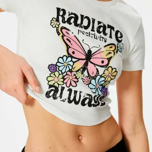 Футболка для женщин Koton 4SAL10605IK 100% хлопок/ Белый photo 5