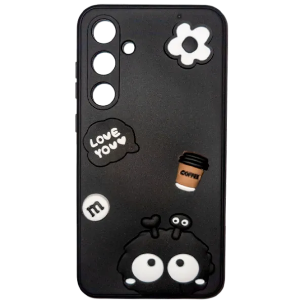 Husă pentru smartphone Samsung Galaxy A35 EVO/ Back/ TPU/ White Black photo 1