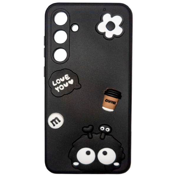 Husă pentru smartphone Samsung Galaxy A35 EVO/ Back/ TPU/ White Black photo 1
