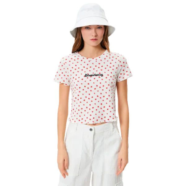 Tricou pentru femei Koton 4SAL10040IK 100% bumbac/ White photo 1