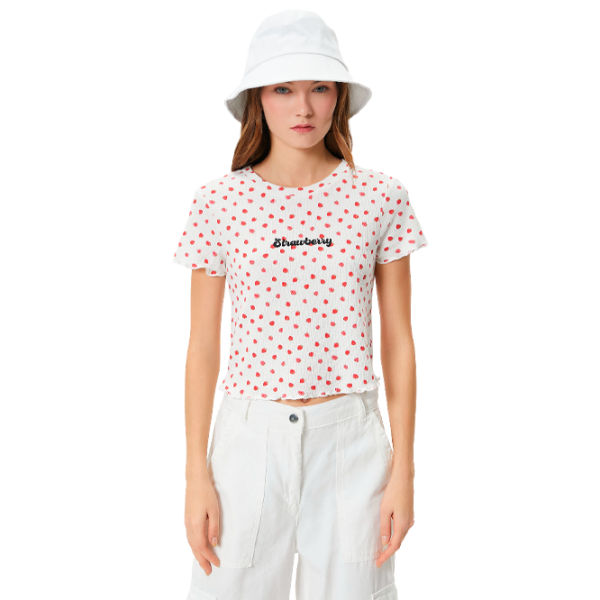 Tricou pentru femei Koton 4SAL10040IK 100% bumbac/ White photo 1