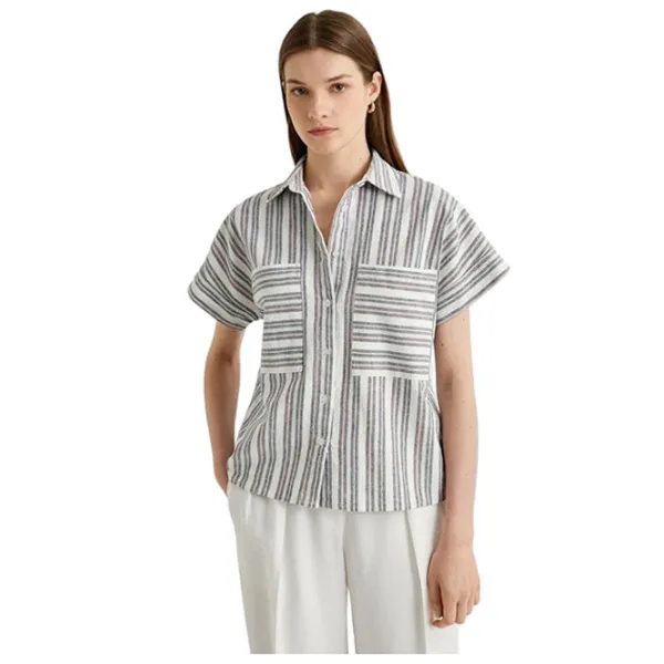 Cămașă pentru femei Koton 4SAK60008PW L/ Multicolor stripe photo 1