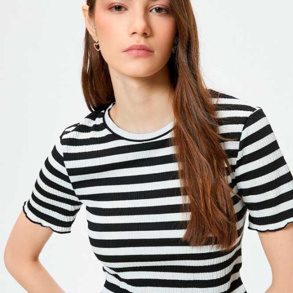 Tricou pentru femei Koton 4SAL10047IK 19% elastan/ Black photo 2