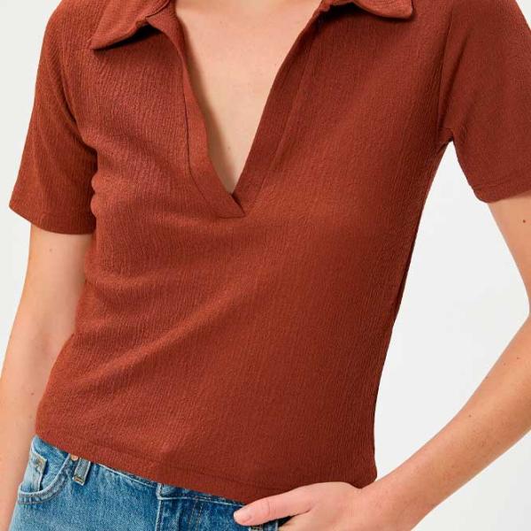 Tricou pentru femei Koton 4WAK50010EK 96% Poliester/ Light Brown photo 5