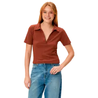 Футболка для женщин Koton 4WAK50010EK 96% полиэстер/ Светло-коричневый