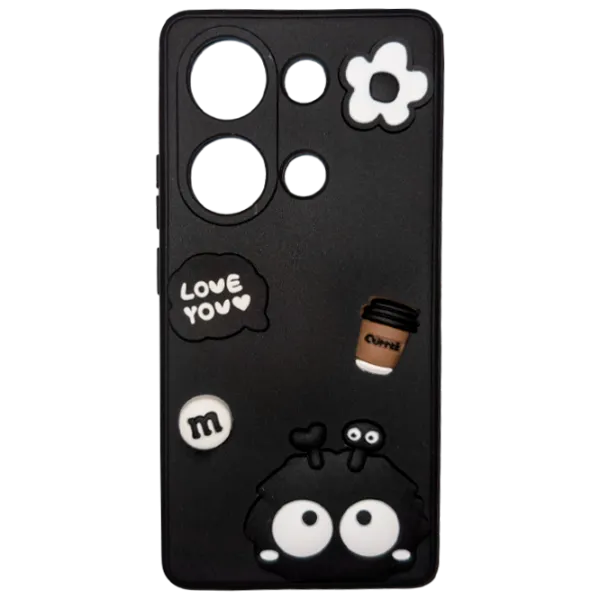 Husă pentru smartphone Xiaomi Redmi Note 13 4G EVO/ Back/ TPU/ White Black photo 1