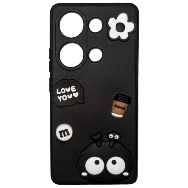 Husă pentru smartphone Xiaomi Redmi Note 13 4G EVO/ Back/ TPU/ White Black photo 1