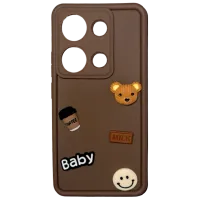 Чехол для смартфона Xiaomi Redmi Note 13 4G EVO/ Back/ ТПУ/ Белый Коричневый