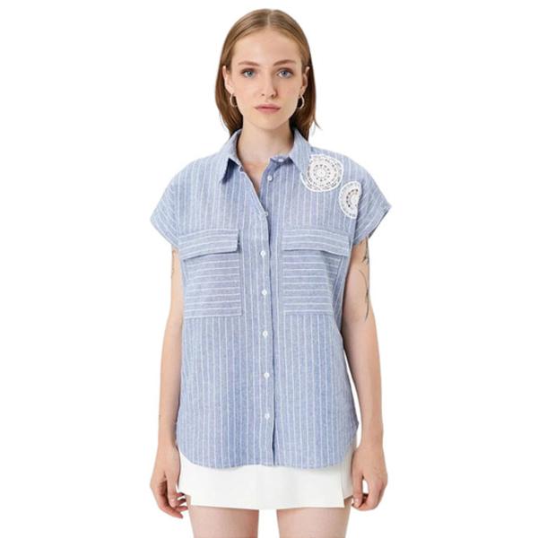 Cămașă pentru femei Koton 4SAK60001EW XXL/ Blue Stripe photo 1