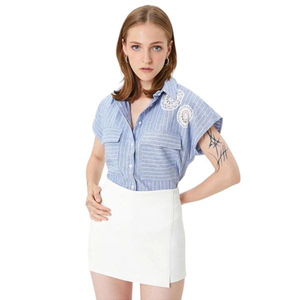 Cămașă pentru femei Koton 4SAK60001EW XXL/ Blue Stripe photo 2