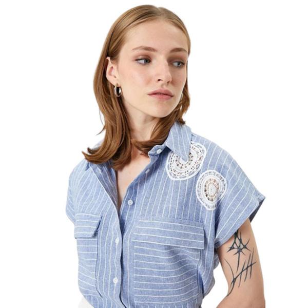 Cămașă pentru femei Koton 4SAK60001EW XXL/ Blue Stripe photo 3