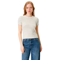 Tricou pentru femei Koton 4SAK50590EK 35% vâscoză/ Beige