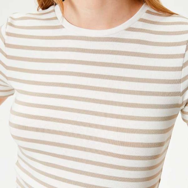 Tricou pentru femei Koton 4SAK50590EK 35% vâscoză/ Beige photo 5