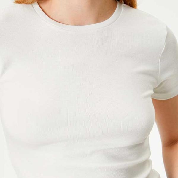 Tricou pentru femei Koton 4SAK50590EK 35% vâscoză/ White photo 5