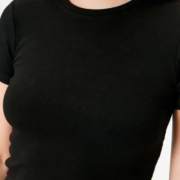 Tricou pentru femei Koton 4SAK50590EK 35% vâscoză/ Black photo 5