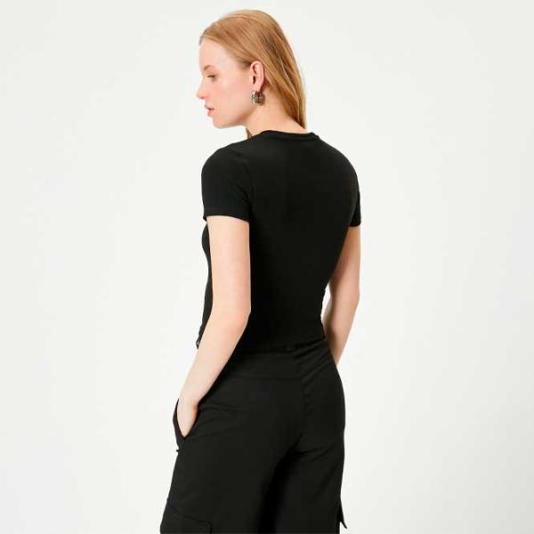 Футболка для женщин Koton 4SAK50590EK 35% вискоза/ Черный photo 4