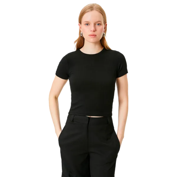 Tricou pentru femei Koton 4SAK50590EK 35% vâscoză/ Black photo 1