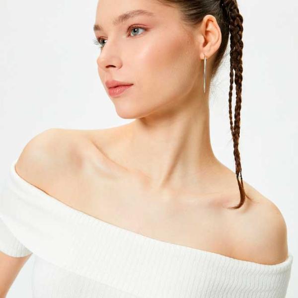 Футболка для женщин Koton 4SAL10803IK 97% вискоза/ Белый photo 3