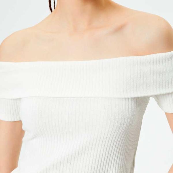 Tricou pentru femei Koton 4SAL10803IK 97% vâscoză/ White photo 5