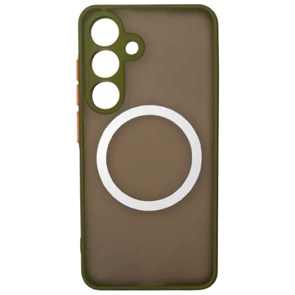 Husă pentru smartphone Samsung Galaxy S24 EVO/ MagSafe Back/ TPU/ Matte Green photo 1
