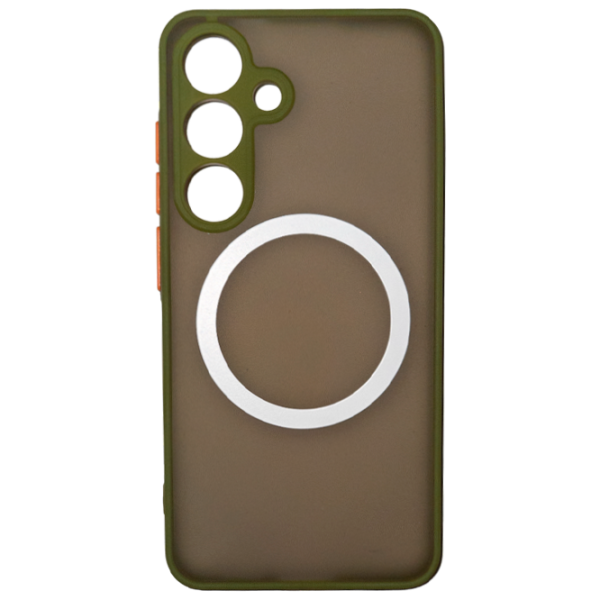 Husă pentru smartphone Samsung Galaxy S24 EVO/ MagSafe Back/ TPU/ Matte Green photo 1